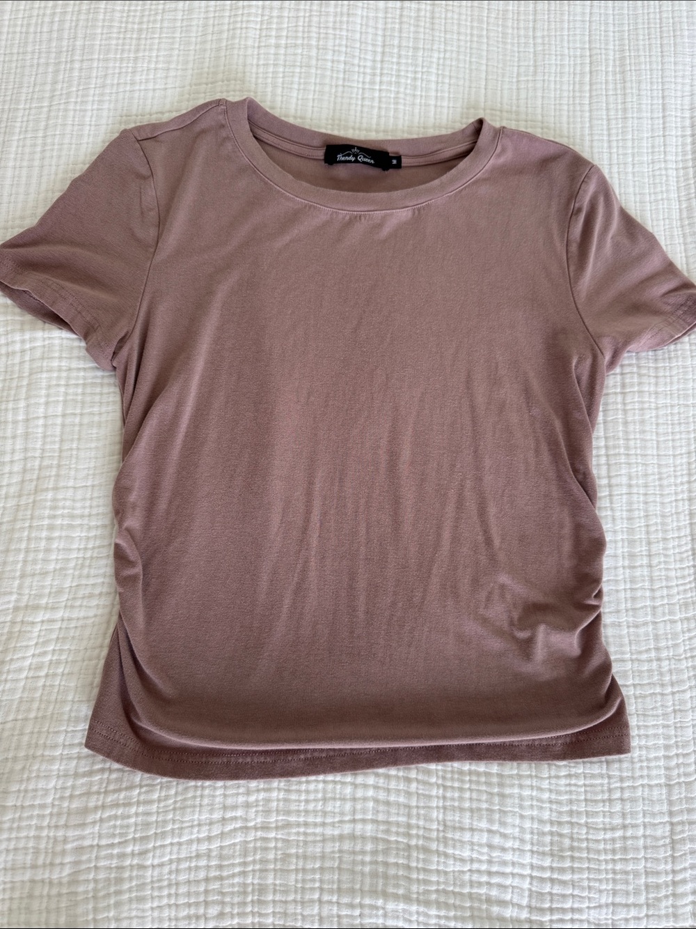 Basic Crewneck Short Sleeve Tee in Mauve - Sunday Citizen